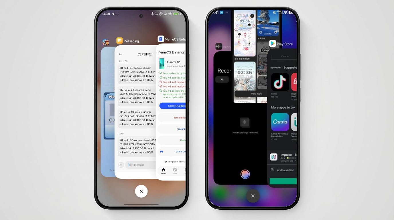 HyperOS 3.1 recent apps